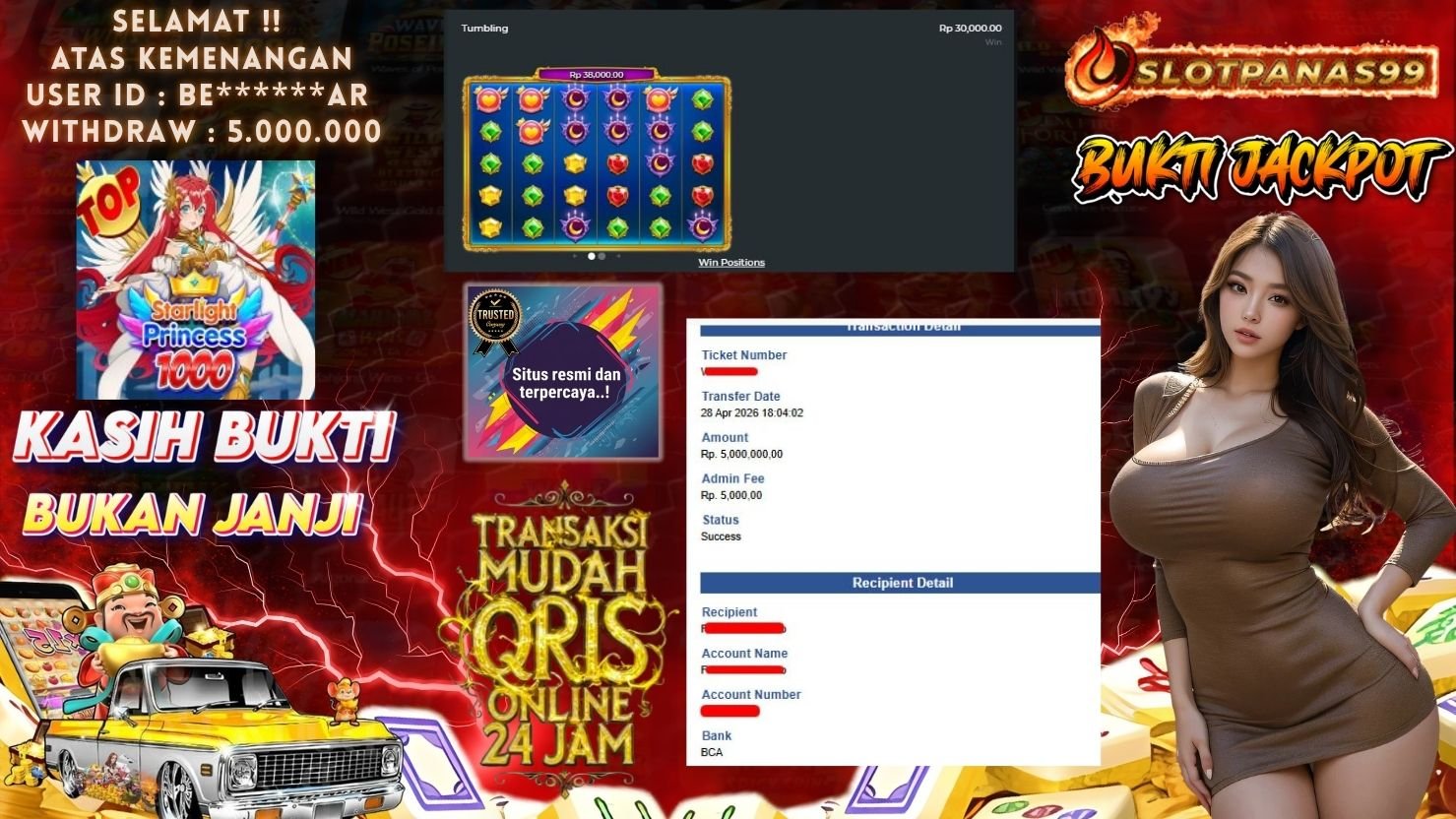 SLOTPANAS99 JACKPOT SLOT STARLIGHT PRINCESS 1000